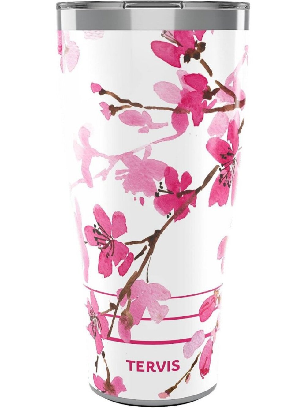 30oz Stainless Steel Tumbler | Floral Design | Insulated Travel Mug | Cherry